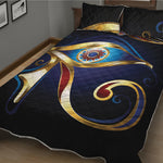Eye Of Horus Amulet Print Quilt Bed Set
