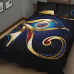 Eye Of Horus Amulet Print Quilt Bed Set