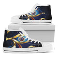 Eye Of Horus Amulet Print White High Top Sneakers