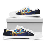Eye Of Horus Amulet Print White Low Top Shoes