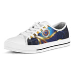 Eye Of Horus Amulet Print White Low Top Shoes