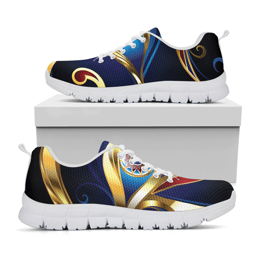 Eye Of Horus Amulet Print White Sneakers
