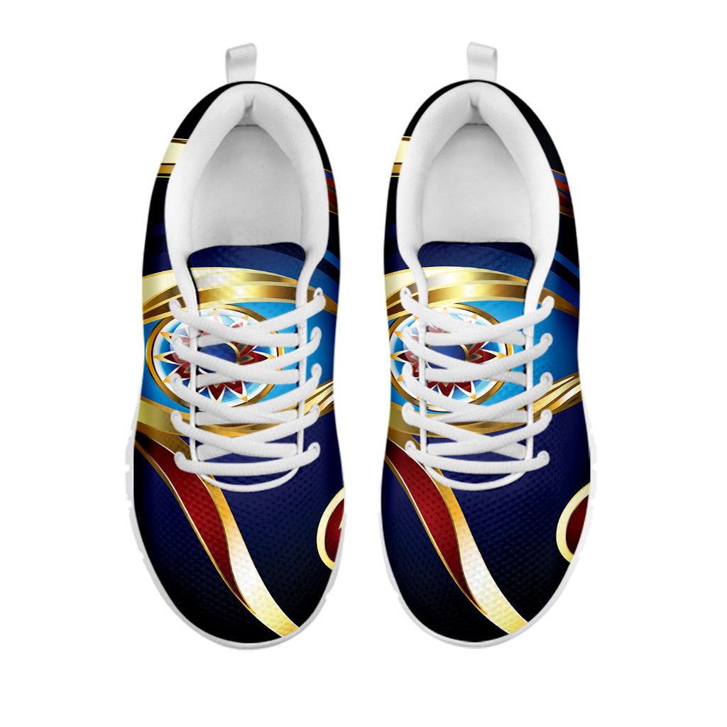 Eye Of Horus Amulet Print White Sneakers
