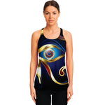 Eye Of Horus Amulet Print Women's Racerback Tank Top