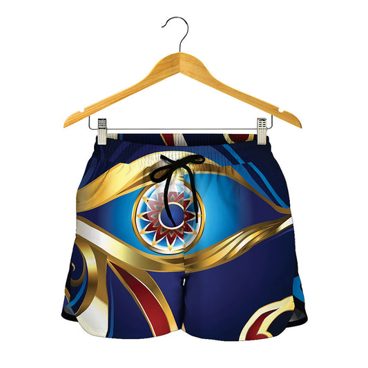 Eye Of Horus Amulet Print Women's Shorts