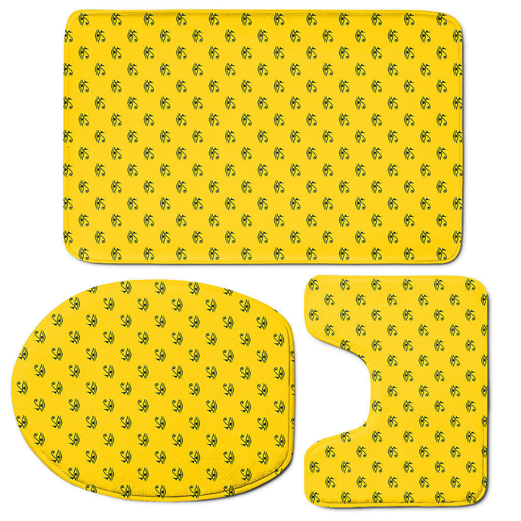 Eye Of Horus Symbol Pattern Print 3 Piece Bath Mat Set