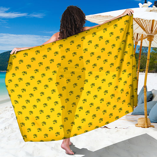 Eye Of Horus Symbol Pattern Print Beach Sarong Wrap