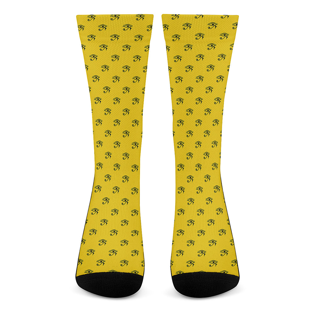 Eye Of Horus Symbol Pattern Print Crew Socks
