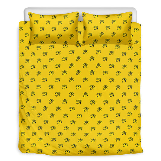 Eye Of Horus Symbol Pattern Print Duvet Cover Bedding Set