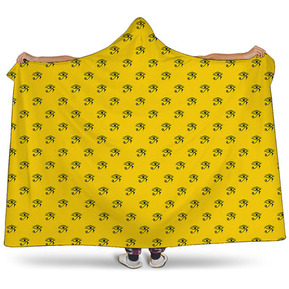 Eye Of Horus Symbol Pattern Print Hooded Blanket