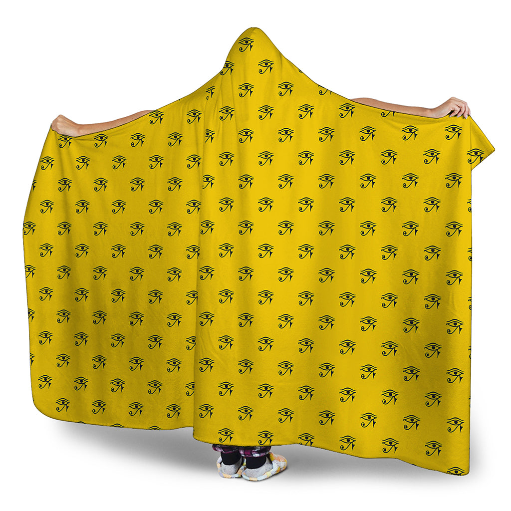 Eye Of Horus Symbol Pattern Print Hooded Blanket