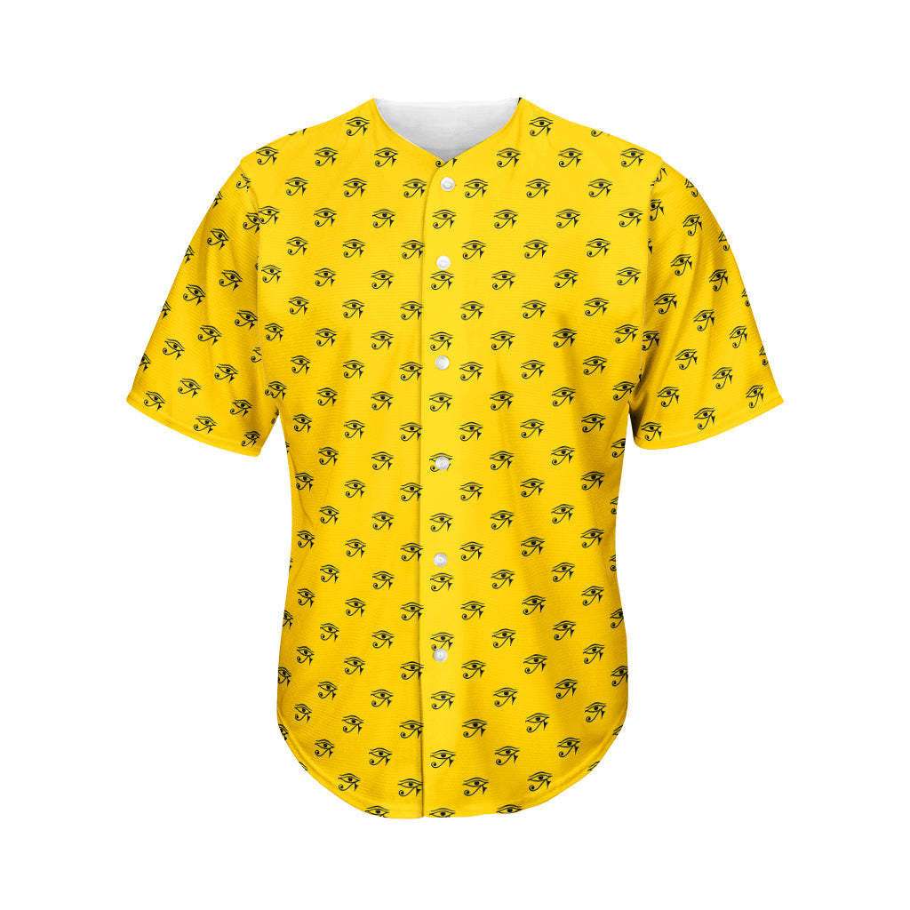 Eye Of Horus Symbol Pattern Print Men's Baseball Jersey