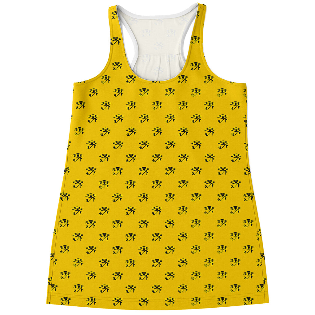 Eye Of Horus Symbol Pattern Print Women's Racerback Tank Top