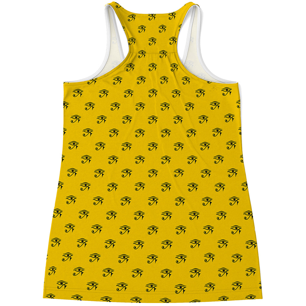 Eye Of Horus Symbol Pattern Print Women's Racerback Tank Top