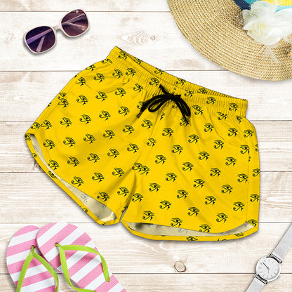 Eye Of Horus Symbol Pattern Print Women's Shorts