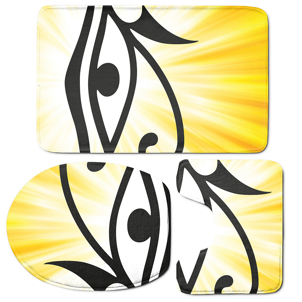 Eye Of Horus Symbol Print 3 Piece Bath Mat Set