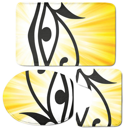 Eye Of Horus Symbol Print 3 Piece Bath Mat Set