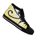 Eye Of Horus Symbol Print Black High Top Shoes