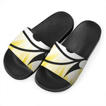 Eye Of Horus Symbol Print Black Slide Sandals