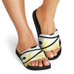 Eye Of Horus Symbol Print Black Slide Sandals