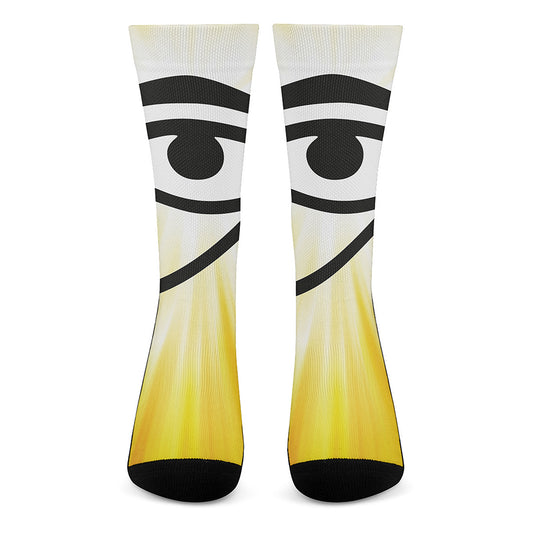 Eye Of Horus Symbol Print Crew Socks