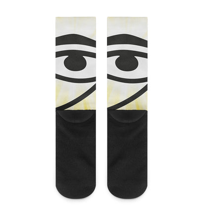 Eye Of Horus Symbol Print Crew Socks