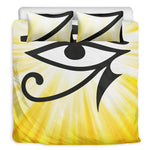 Eye Of Horus Symbol Print Duvet Cover Bedding Set