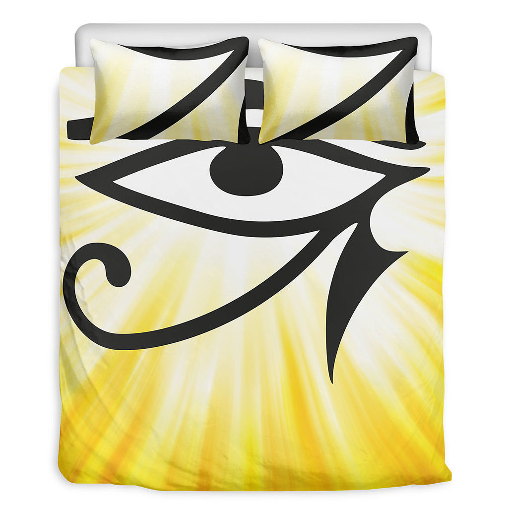 Eye Of Horus Symbol Print Duvet Cover Bedding Set