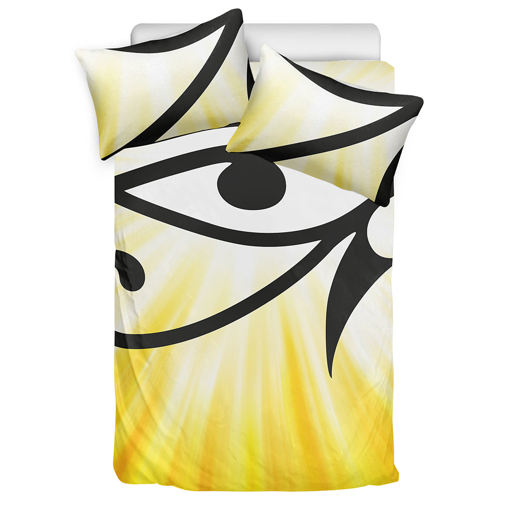 Eye Of Horus Symbol Print Duvet Cover Bedding Set