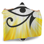 Eye Of Horus Symbol Print Hooded Blanket