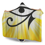 Eye Of Horus Symbol Print Hooded Blanket