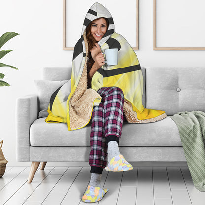 Eye Of Horus Symbol Print Hooded Blanket