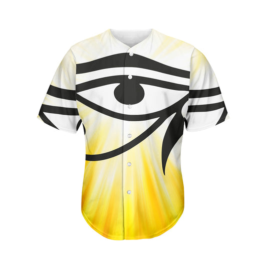 Eye Of Horus Symbol Print Men's Baseball Jersey
