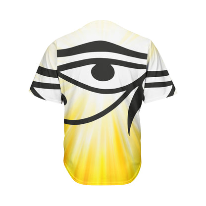 Eye Of Horus Symbol Print Men's Baseball Jersey