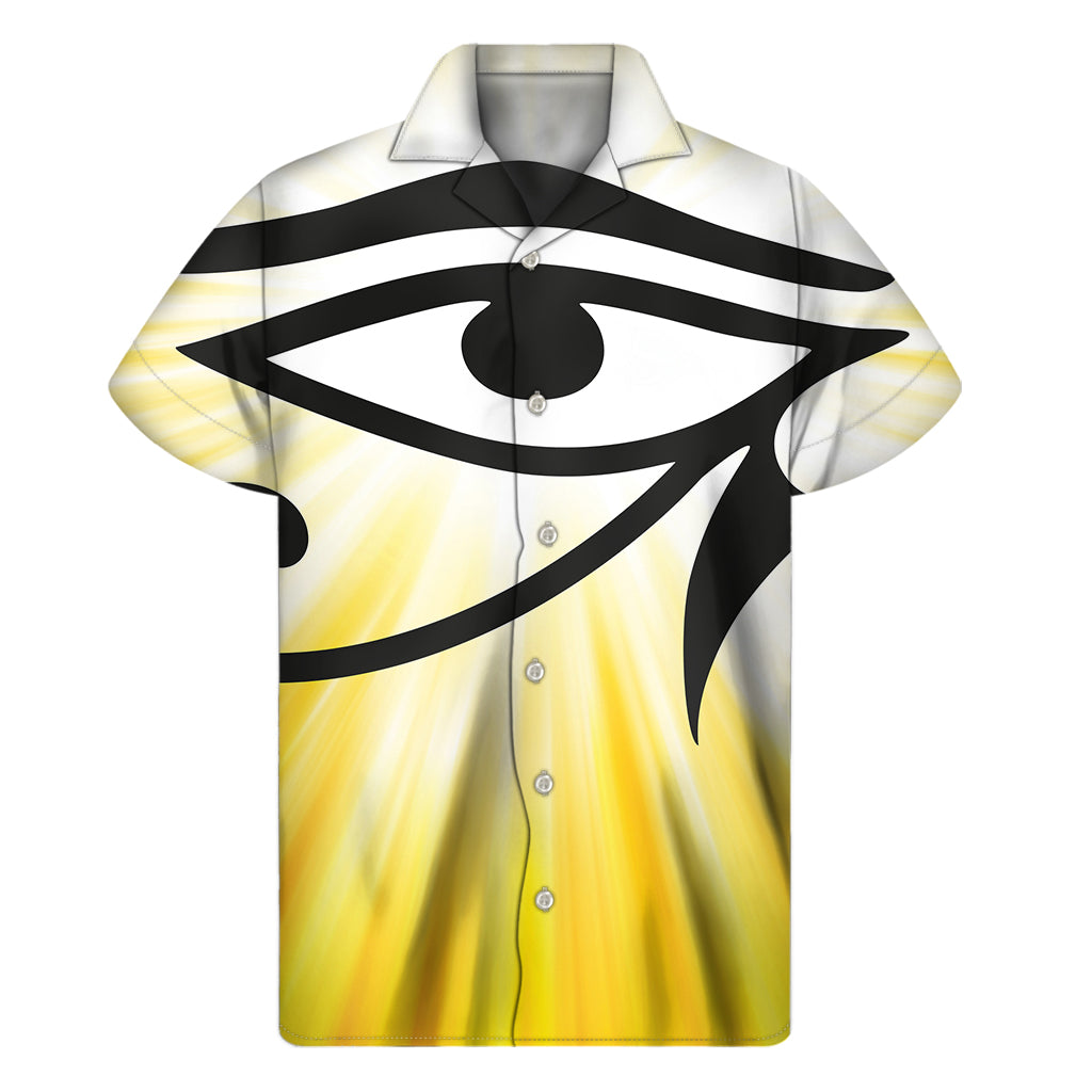 Eye Of Horus Symbol Print Men's Short Sleeve Shirt