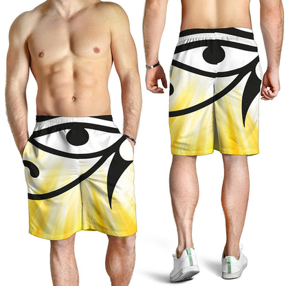 Eye Of Horus Symbol Print Men's Shorts
