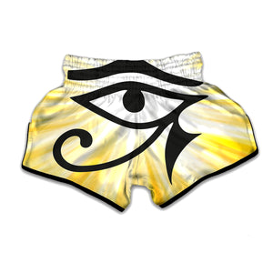 Eye Of Horus Symbol Print Muay Thai Boxing Shorts