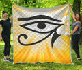 Eye Of Horus Symbol Print Quilt