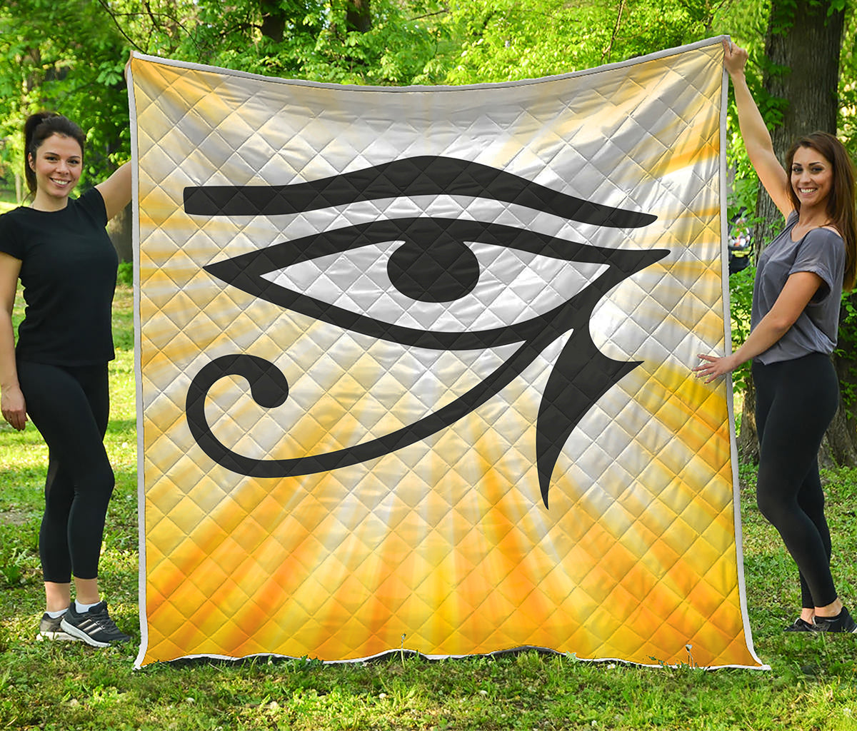 Eye Of Horus Symbol Print Quilt