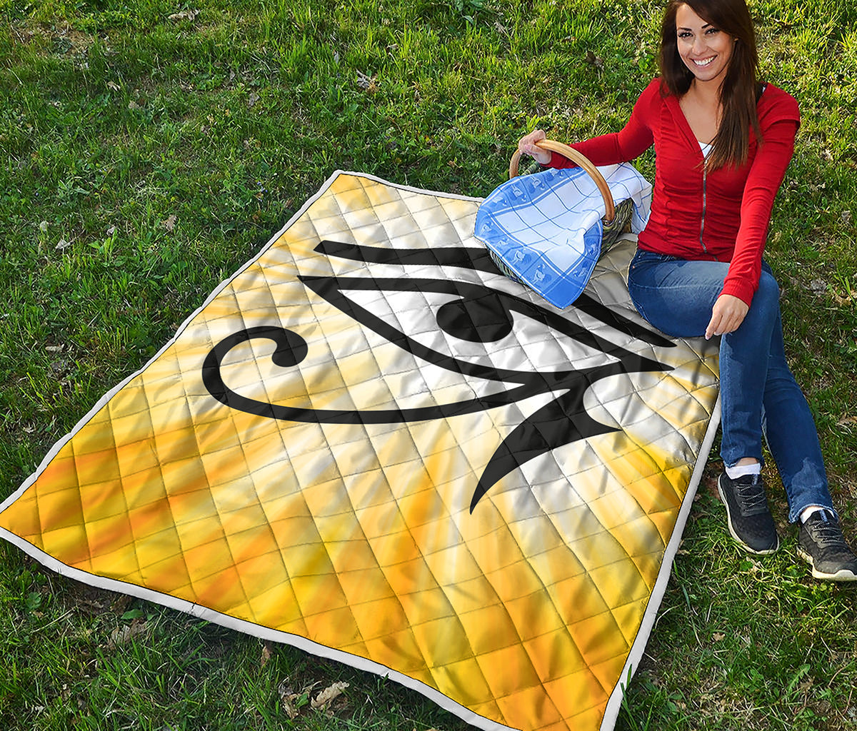 Eye Of Horus Symbol Print Quilt