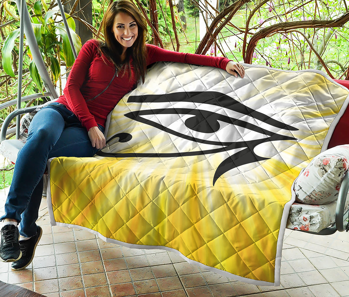 Eye Of Horus Symbol Print Quilt
