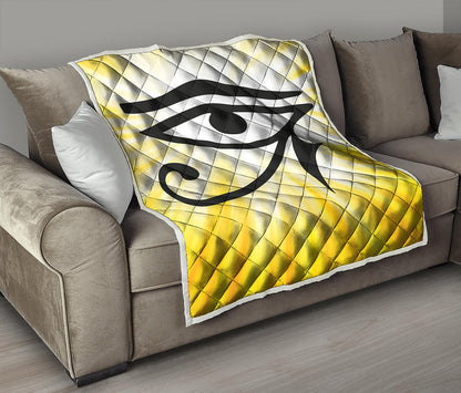 Eye Of Horus Symbol Print Quilt