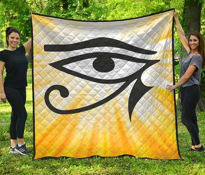 Eye Of Horus Symbol Print Quilt