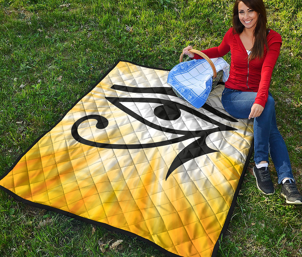 Eye Of Horus Symbol Print Quilt