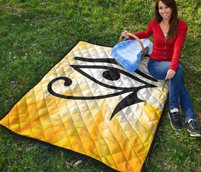 Eye Of Horus Symbol Print Quilt