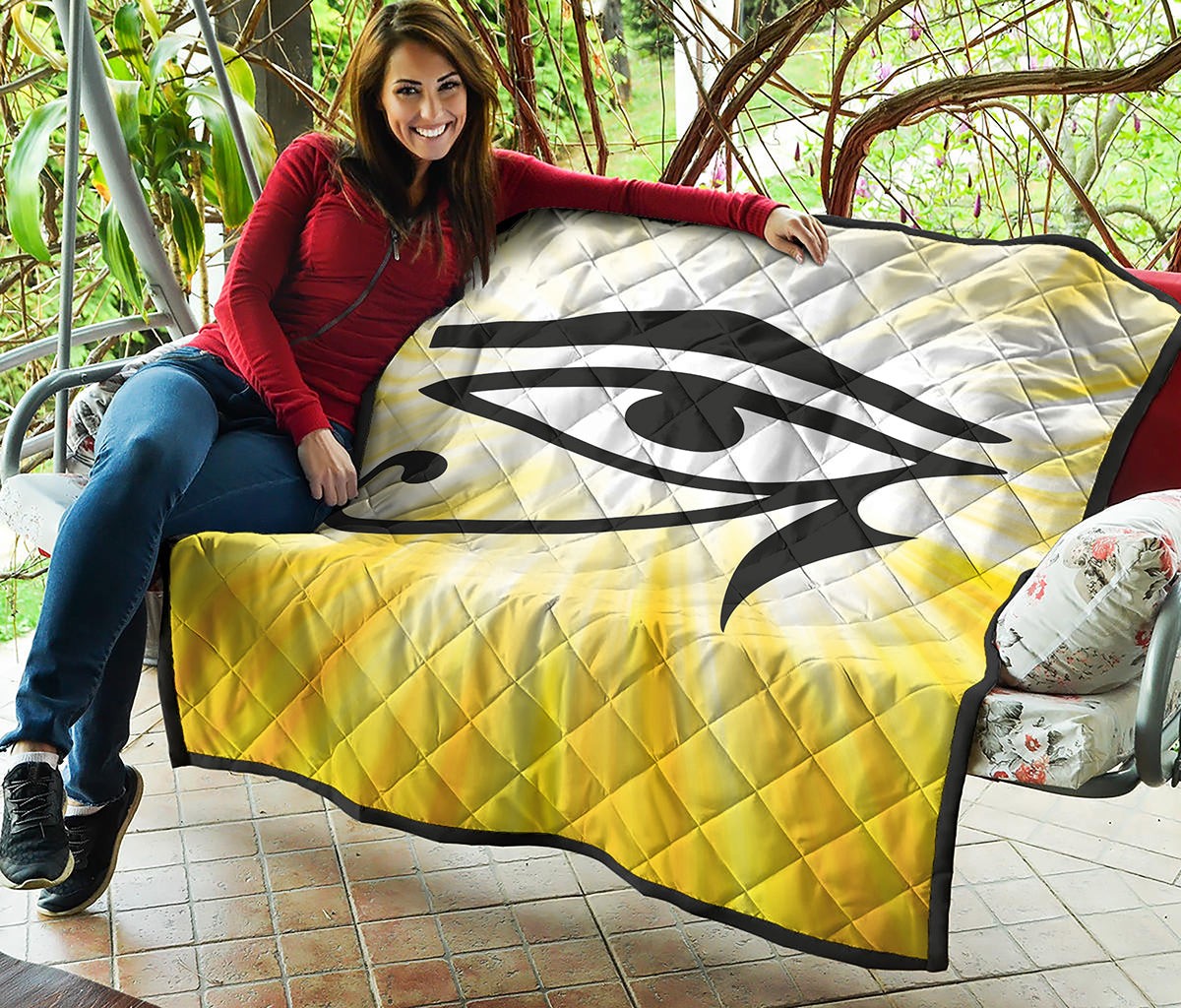 Eye Of Horus Symbol Print Quilt