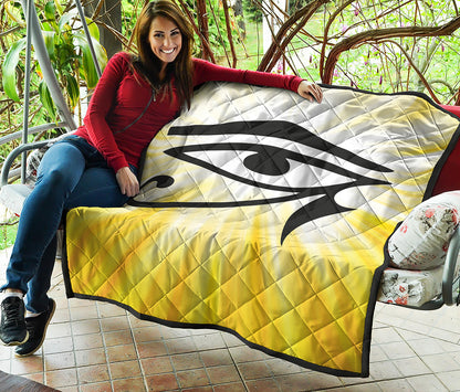 Eye Of Horus Symbol Print Quilt