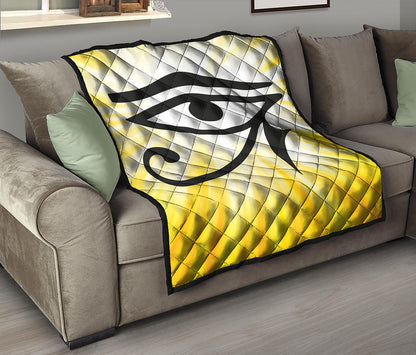 Eye Of Horus Symbol Print Quilt