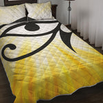 Eye Of Horus Symbol Print Quilt Bed Set