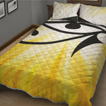 Eye Of Horus Symbol Print Quilt Bed Set